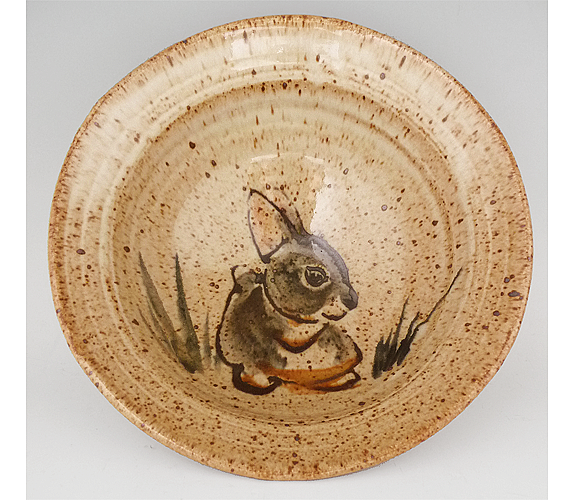 Bowl with Rabbit Design by Frank Gosar